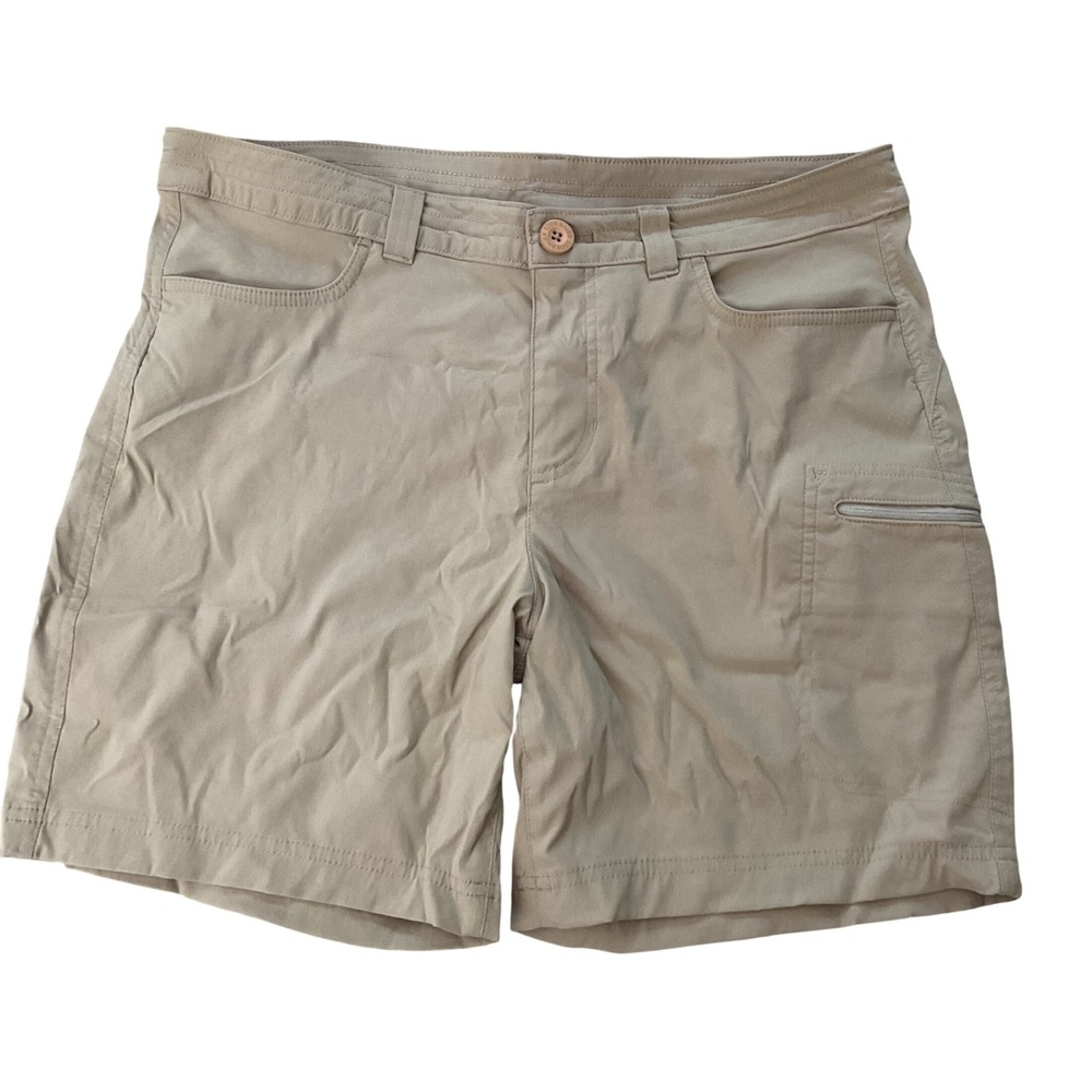 Eddie Bauer‎ First Ascent Guide Shorts Womens 12 Khaki Tan Hiking Outdoor Cargo